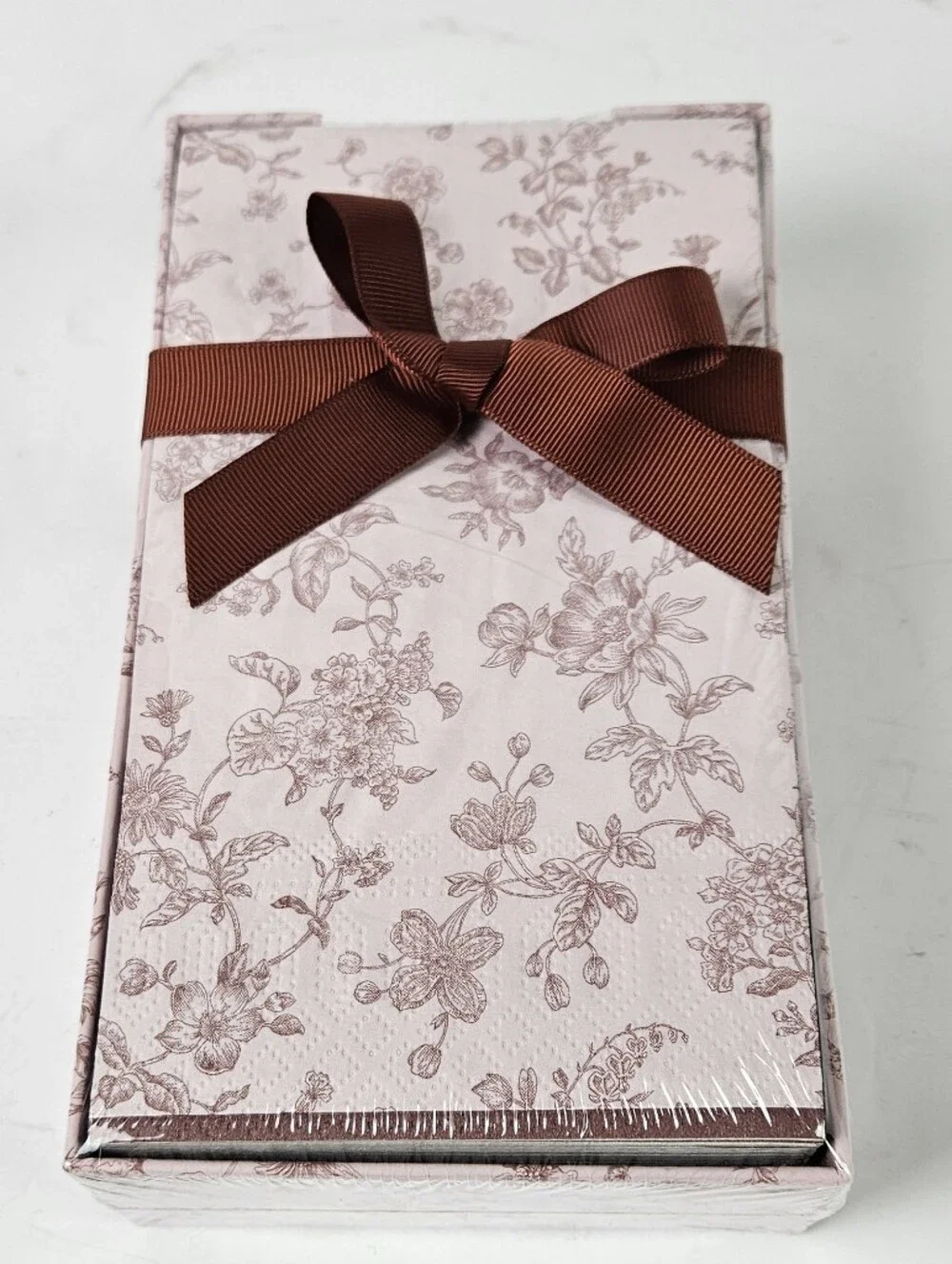 Laura Ashley Napkins 40 PAPER GUEST NAPKINS PINK/BURGUNDY  NICE NEW SEALED